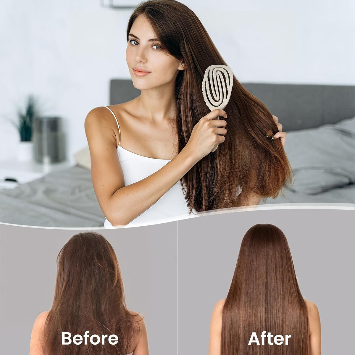 Hemp-Relax Detangling Hair Brush for Wet & Dry Hair, Beige
