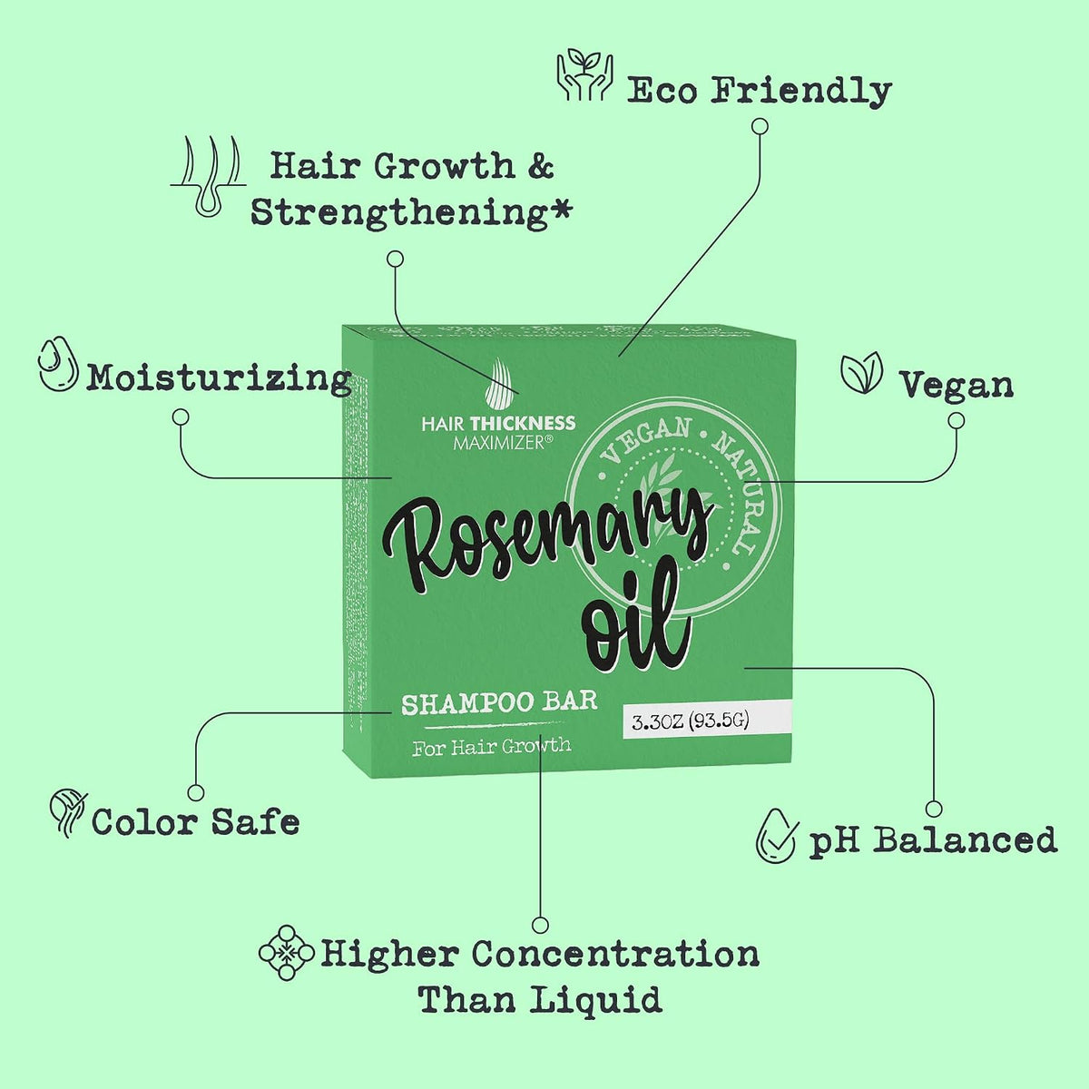 Revitalize Your Hair with Our Rosemary Oil Shampoo Bar - Made in the USA for All Hair Types