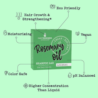 Revitalize Your Hair with Our Rosemary Oil Shampoo Bar - Made in the USA for All Hair Types