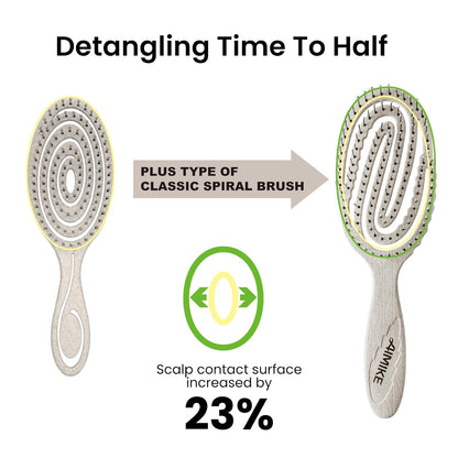 Hemp-Relax Detangling Hair Brush for Wet & Dry Hair, Beige