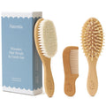 Natemia's Wooden Baby Hair Brush & Comb Set